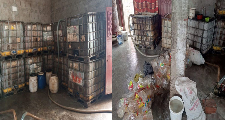 الحرس الوطني يكشف عن فضاء عشوائي لرسكلة الزيوت المستعملة