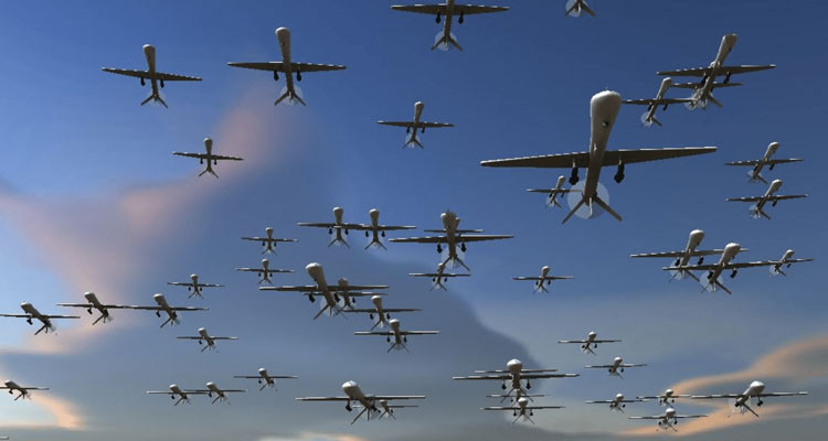 الجيش اليمني يطلق سربا من الطائرات المسيرة نحو أهداف أمريكية واسرا[ئي]لية