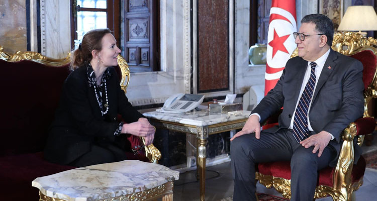 بودربالة  يدعو سفيرة فرنسا إلى بذل جهود أكبر لوقف الحرب على الشعب الفلسطيني