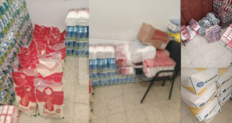حجز كميات من المواد الغذائية أخفاها صاحب عطرية بهدف المضاربة
