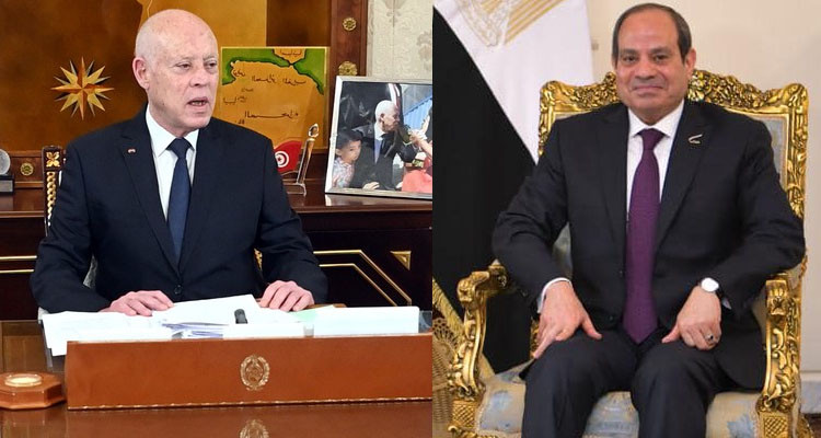 رئيس الدولة قيس سعيّد يتلقى برقية تهنئة من نظيره المصري عبد الفتاح السيسي 