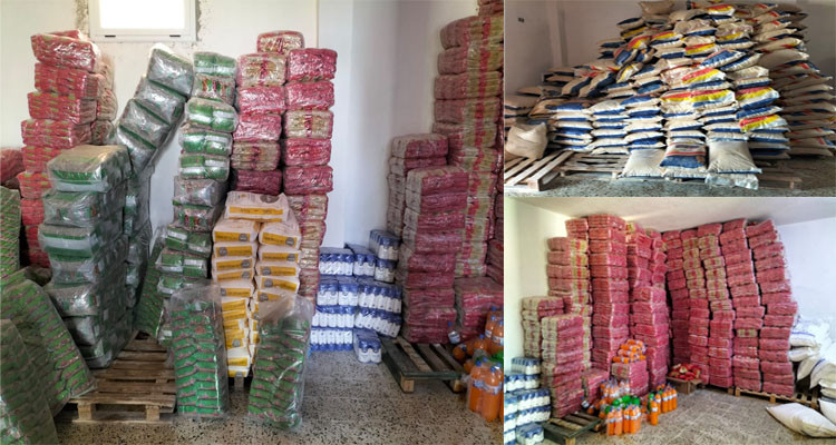 مداهمة مستودع عشوائي أخفيت داخله أطنان من السميد وآلاف اللترات من الزيت النباتي