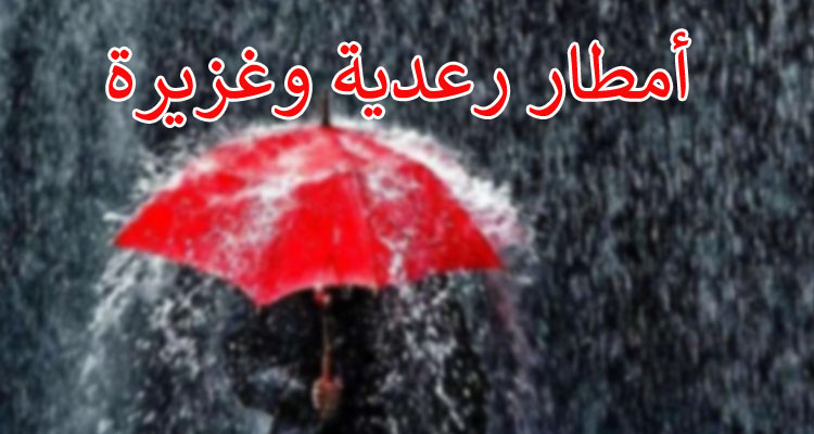 معهد الرصد الجوي يتوقع تهاطل أمطار رعدية وغزيرة 