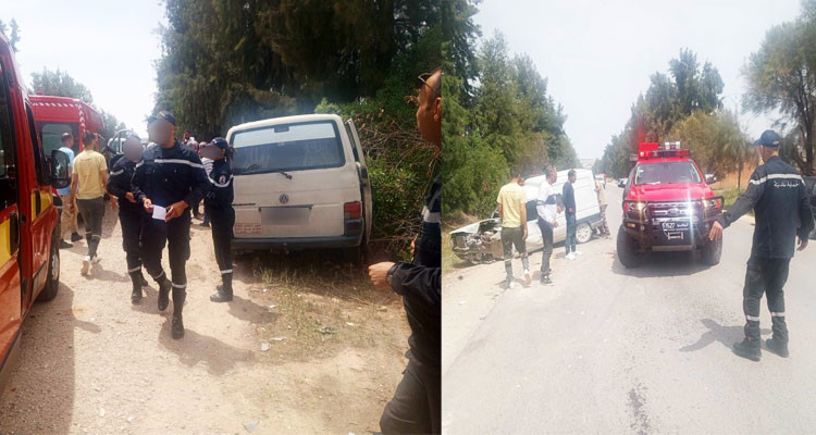 أربعة مصابين في تصادم سيارة ''لواج'' بأخرى تجارية