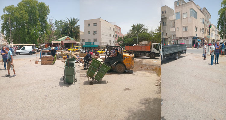 بلدية تزيل مظاهر الانتصاب الفوضوي بحي الخضراء