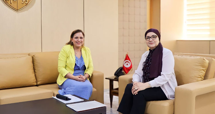 وزيرة العدل تستقبل رئيسة مجلس إدارة تعاونية القضاة