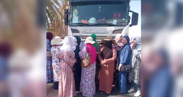 قبلي: أعوان شركة البستنة يغلقون الطريق أمام الشاحنات الحاملة للبترول