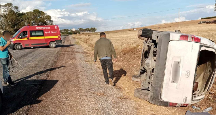 باجة: وفاة شخص في حادث انزلاق سيارة 