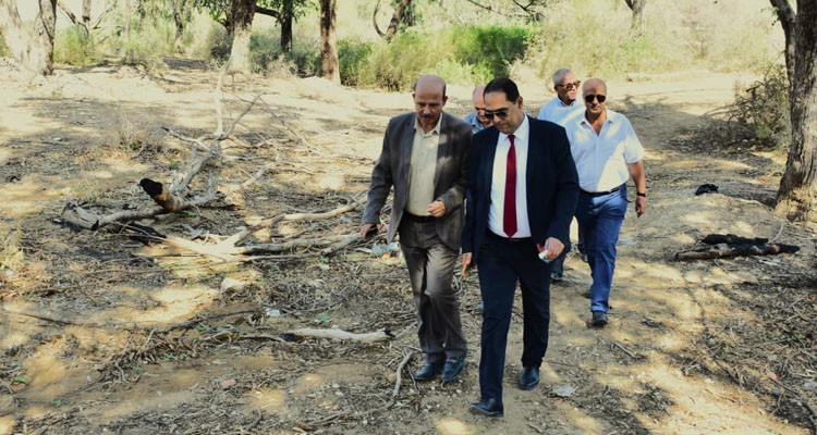 والي تونس يؤدي زيارة ميدانية إلى غابة المروج الثاني 