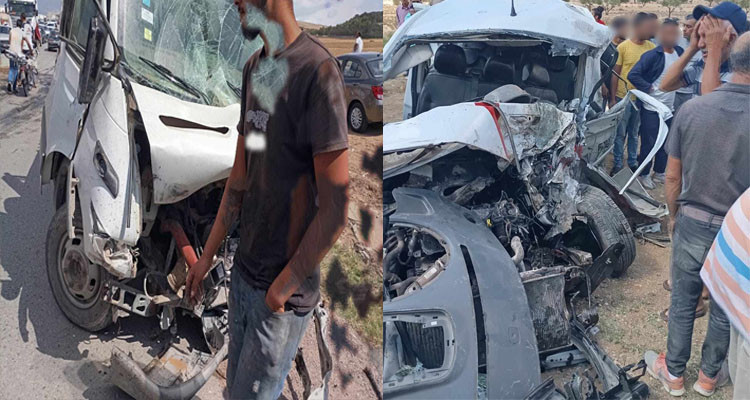 تاجروين:قـ‘تيل و9 مصابين في حادث تصادم شاحنة ثقيلة بسيارة لواج  