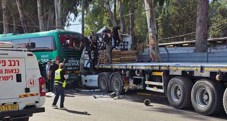 فلسطيني يدهس بشاحنة ثقيلة عشرات الصـ[ه]ـاينة 