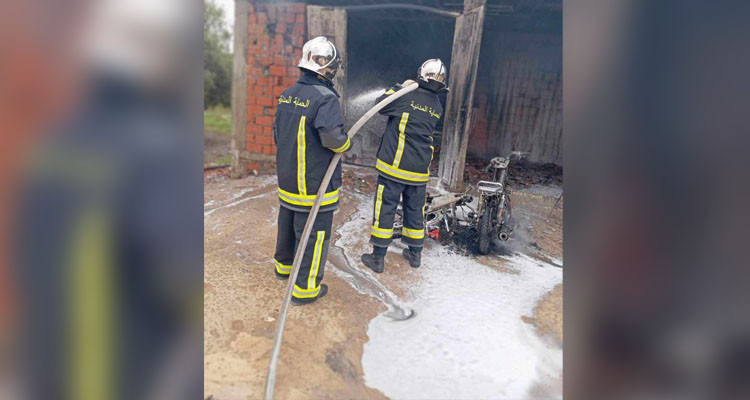 سبيطلة: ثلاثة مصابين في حريق بمستودع لبيع البنزين المهرب