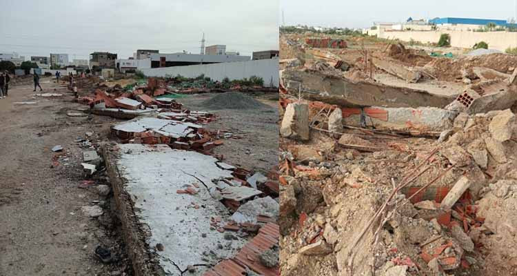 بلدية المرسى تهدم مبان حاول أصحابها إقامتها على أراضي الدولة