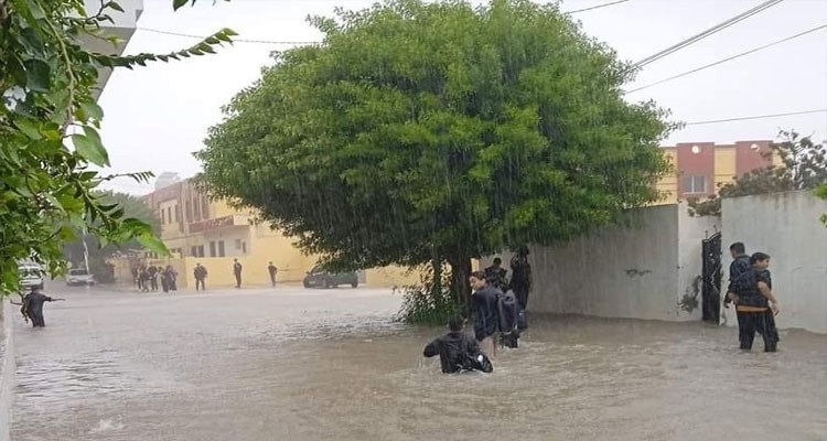 المنستير: تهاطل غزير للأمطار والحماية المدنية تتدخل في عدة مناطق