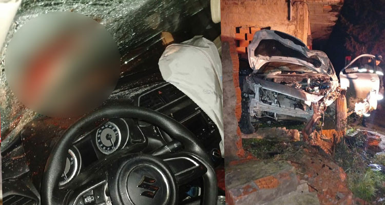 وفاة سائق سيارة في حادث انزلاق واقتحامها لمنزل الغير