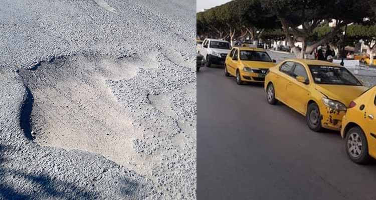 سواق التاكسي الفردي بالحمامات يتذمرون من الحالة المتردية للطرقات