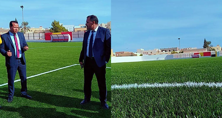 بعد ست سنوات من الانتظار: انتهاء أشغال تعشيب الملعب البلدي بالقصر