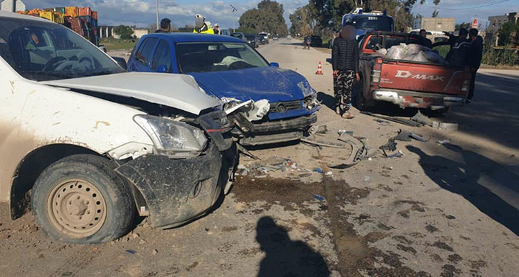 جندوبة: إصابة شخصين في حادث تصادم ثلاث سيارات 