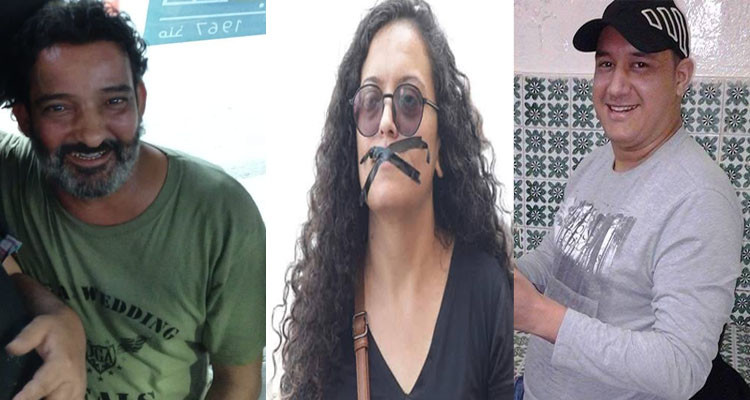 ثلاثة نقابيين معزولين ينظمون وقفة احتجاجية أمام المسرح البلدي 