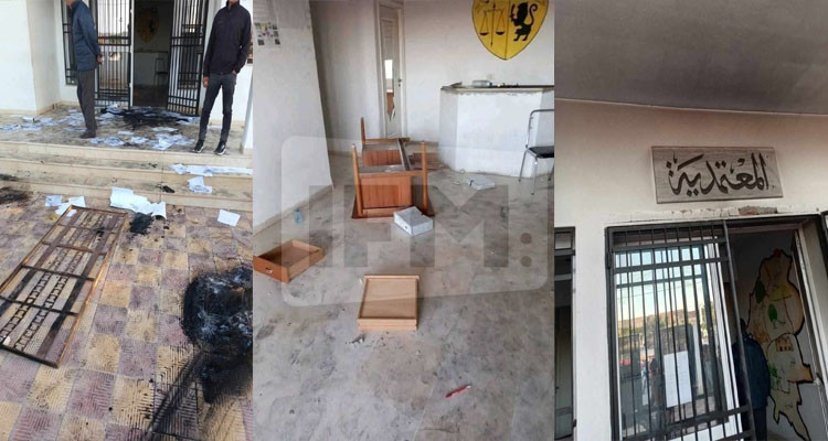 مجهولون يخربون مقر معتمدية منزل بوزيان والأهالي يتكفلون بإصلاحه