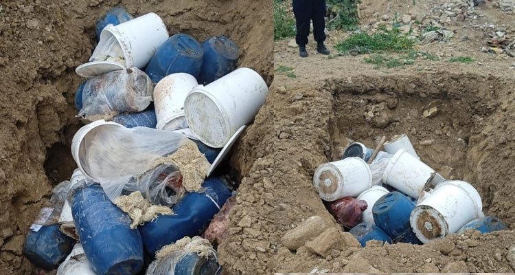اتلاف قرابة الطن ونصف من الاحشاء الحيوانية الفاسدة قبل تهريبها خارج تونس