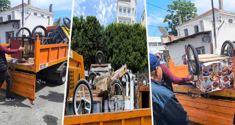 البلدية تحجز عربات الباعة المنتصبين وسط العاصمة