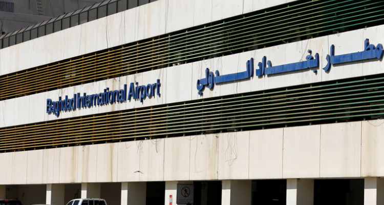 انفجار  مطار بغداد الدولي