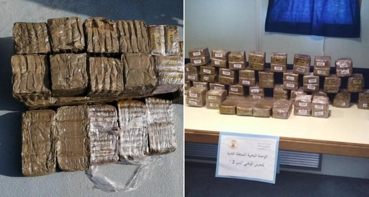 350 صفيحة زطلة في عرض البحر