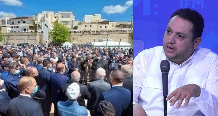طارق الكحلاوي جنازة نائب حركة النهضة مختار اللموشي