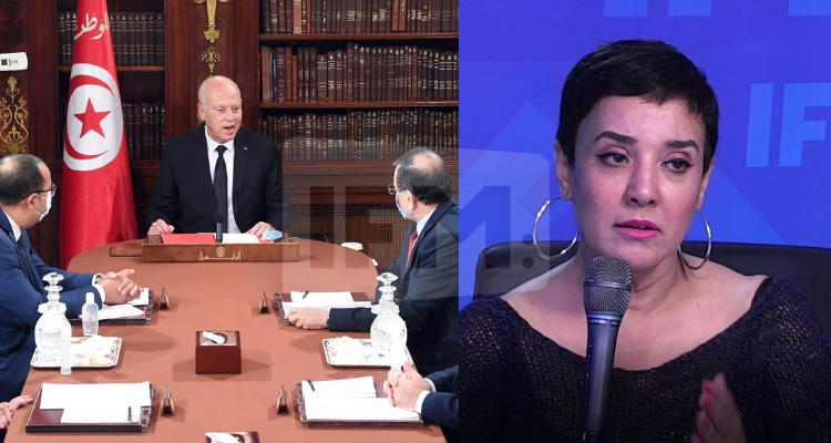 سنية الدهماني  قيس سعيد
