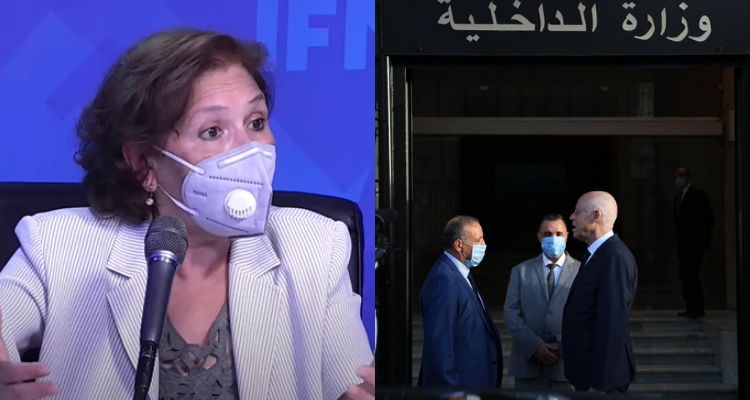 سهام بن سدرين  رئيس الجمهورية وزير الداخلية