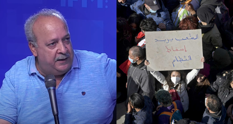 سامي الطاهري  التظاهر في 25 جويلية