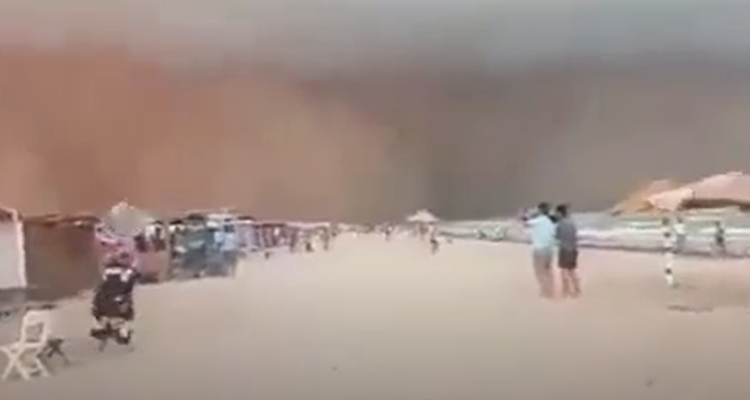 قابس عاصفة رملية شاطئ المطوية