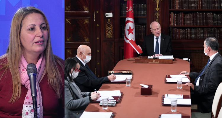 ليلى حداد   رئيس الجمهورية قيس سعيد