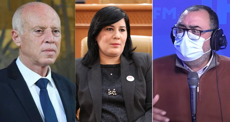 سفيان بن حميدة عبير موسي قيس سعيد