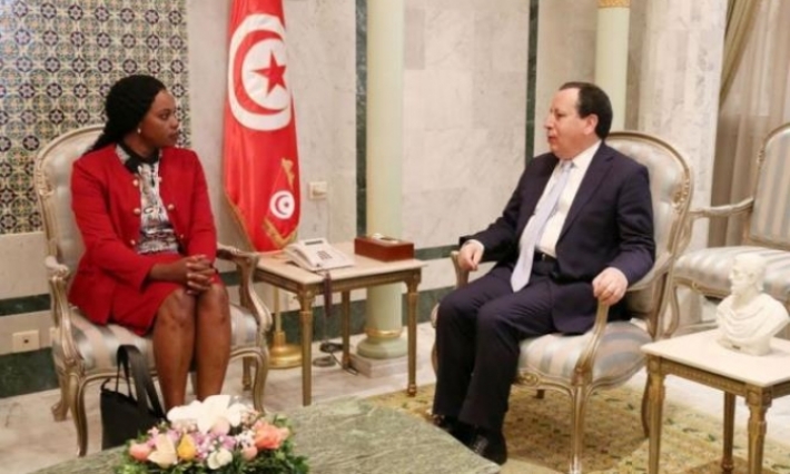  وزير الخارجية يلتقي بالقائمة بأعمال سفارة الكوت ديفوار بتونس