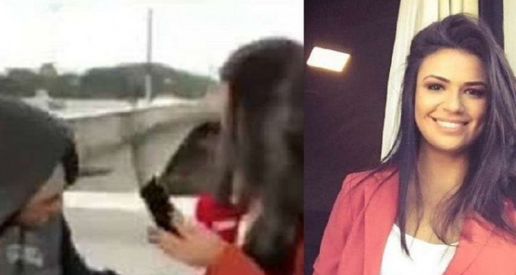 سطومسلح لصحفية على المباشر (فيديو)