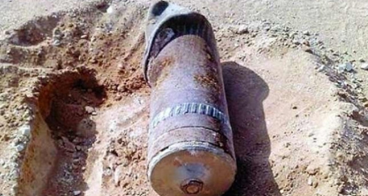 العالية_بنزرت : العثورعلى قذيفة حربية تعود لفترة  الحرب  العالمية الثانية