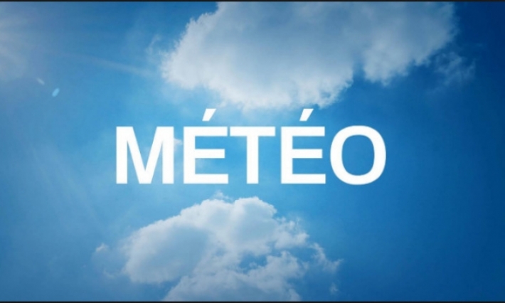 Météo du jour :  Températures comprises 18 et 23°C
