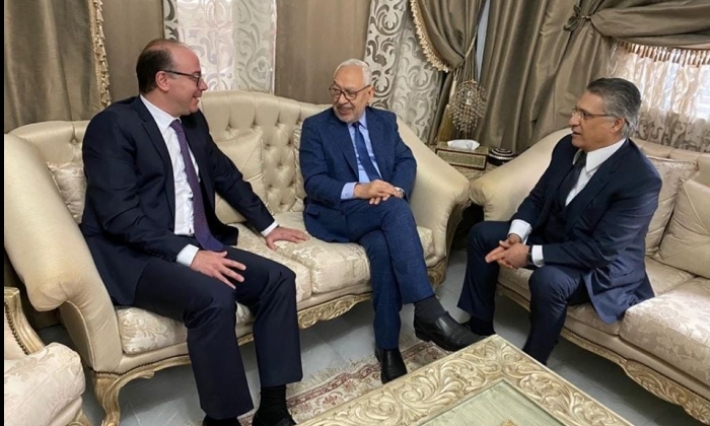 بطلب من الغنوشي: الياس الفخفاخ يلتقي بنبيل القروي
