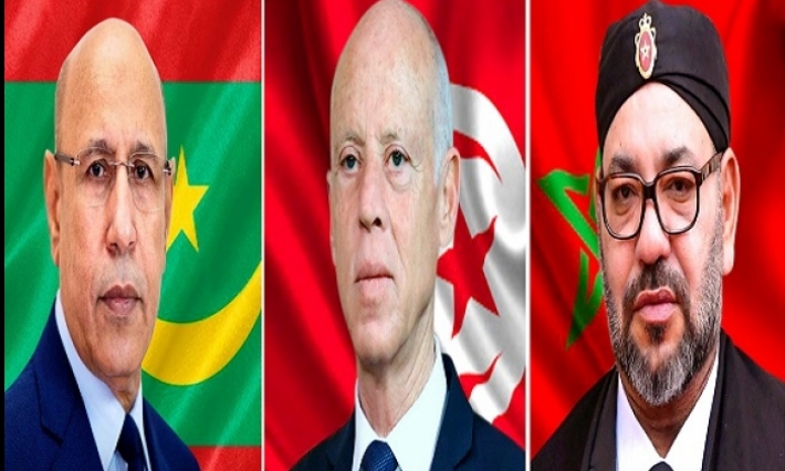 رئيس الدولة يتحادث مع الرئيس الموريتاني والملك المغربي 