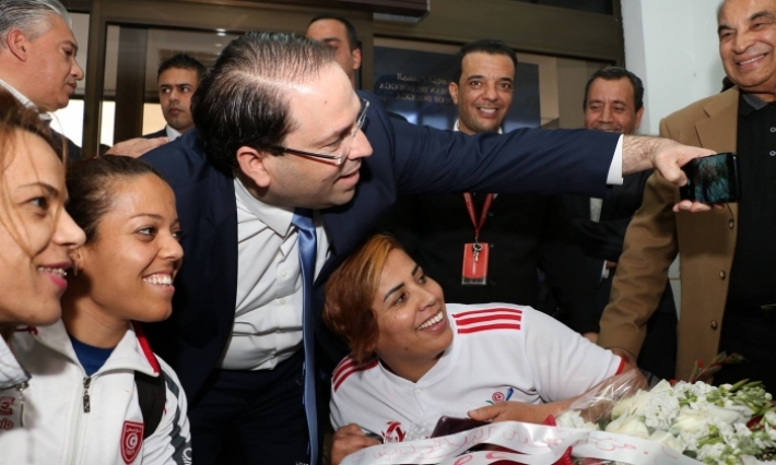 رئيس الحكومة يستقبل بمطار تونس قرطاج المنتخب التونسي لرياضة ذوي الاحتياجات الخصوصية