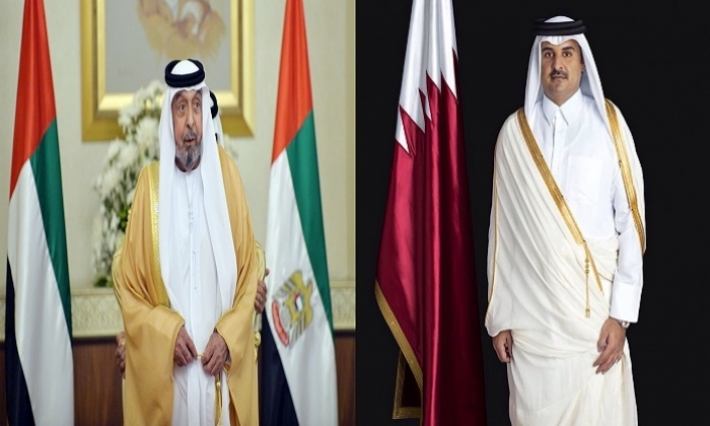 أمير قطر يعزي رئيس دولة الإمارات 