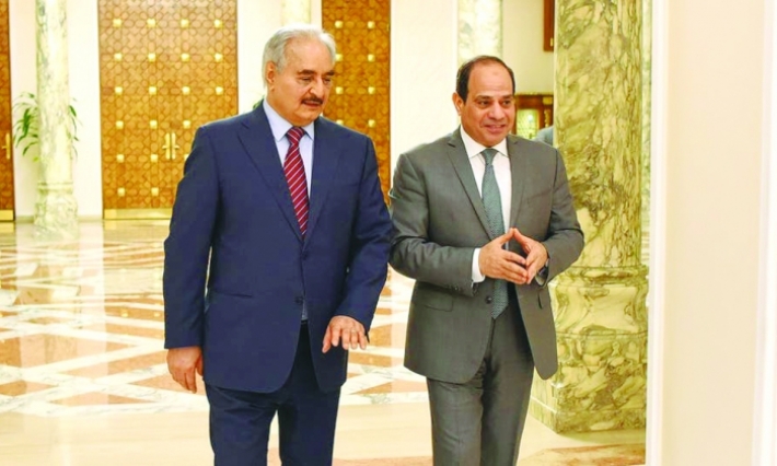 عبد الفتاح السيسي: خليفة حفتر حليفنا ولن نترك ليبيا للإرهابيين والجماعات المسلحة 