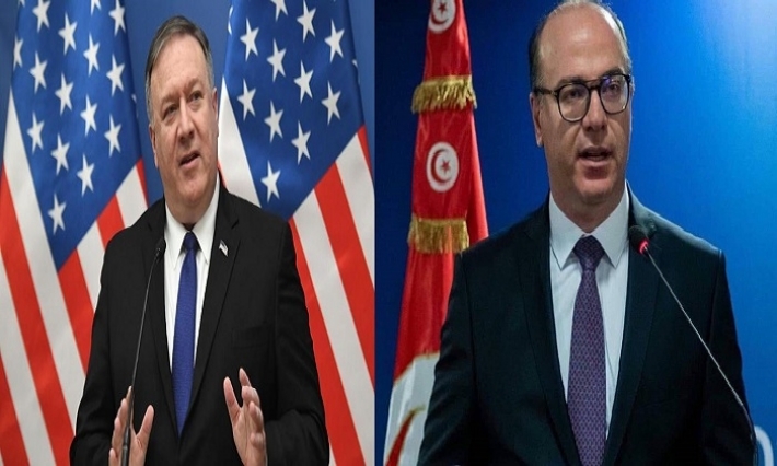وزير الخارجية الأمريكي لإلياس الفخفاخ: الولايات المتحدة ملتزمة بالوقوف إلى جانب تونس 