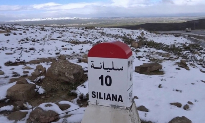 Premières chutes de neige à Siliana