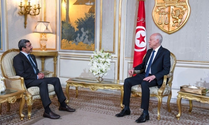 رئيس الجمهورية يستقبل وزير الخارجية والتعاون الدولي الإماراتي