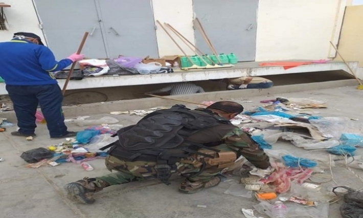 قفصة: أعوان الحرس الوطني يساهمون في تنظيف المستشفى 