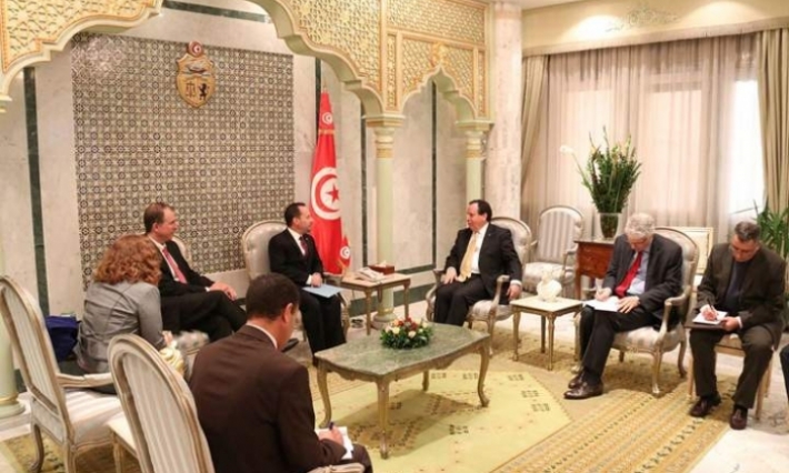 الجهيناوي يستقبل دانيال روبنستين بمناسبة انتهاء مهامه كسفير للولايات المتحدة بتونس