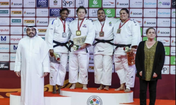 نهال شيخ روحه تتوج ببرونزية جائزة ابو ظبي الكبرى للجيدو في وزن ما فوق 78 كلغ